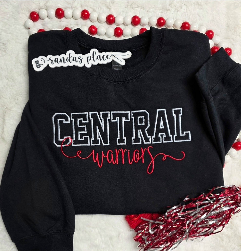 Central Warriors Varsity & Script Crewneck