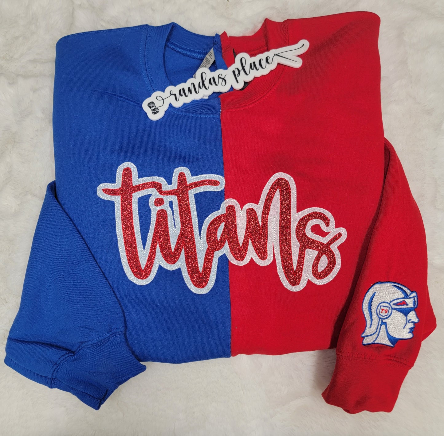 Titans Split Sparkle Crewneck