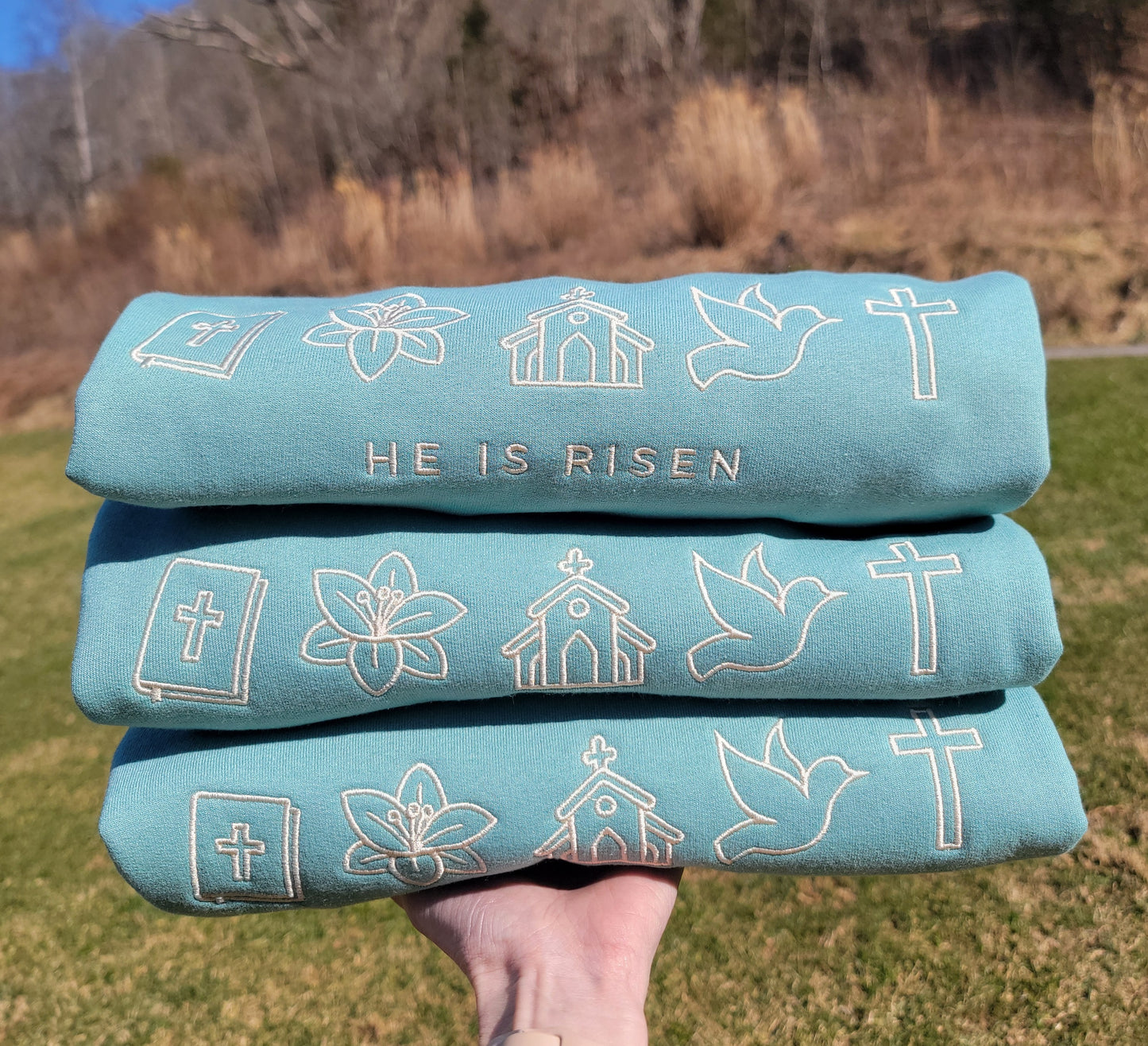 He Is Risen Easter Crewneck