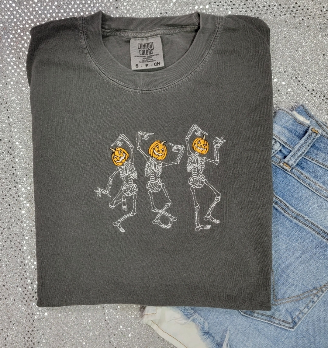 Dancing Pumpkin Skeleton Tee