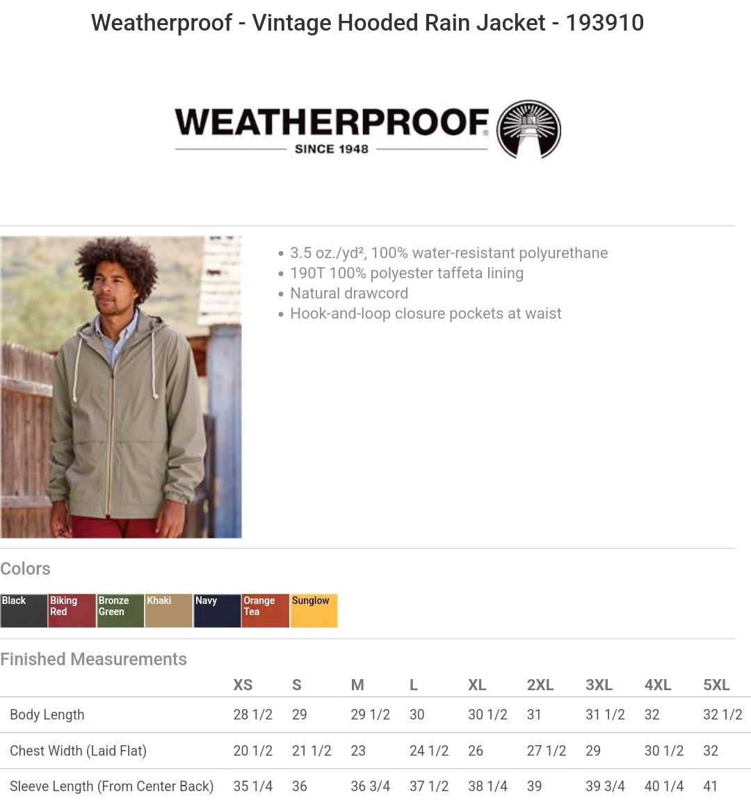 Lebanon Pioneers Rain Jacket