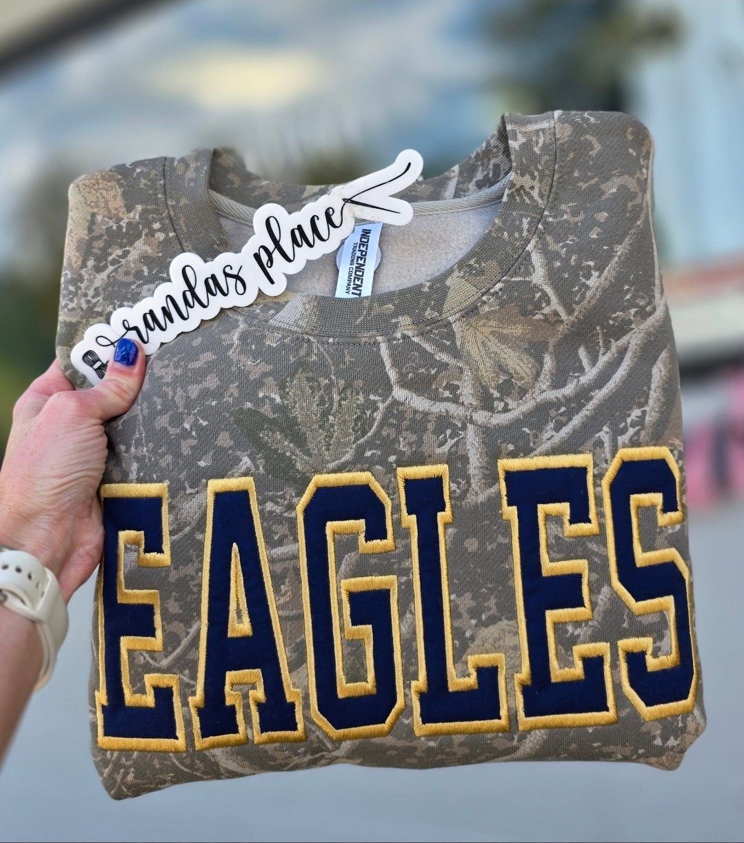 Eagles Varsity Camo Crewneck