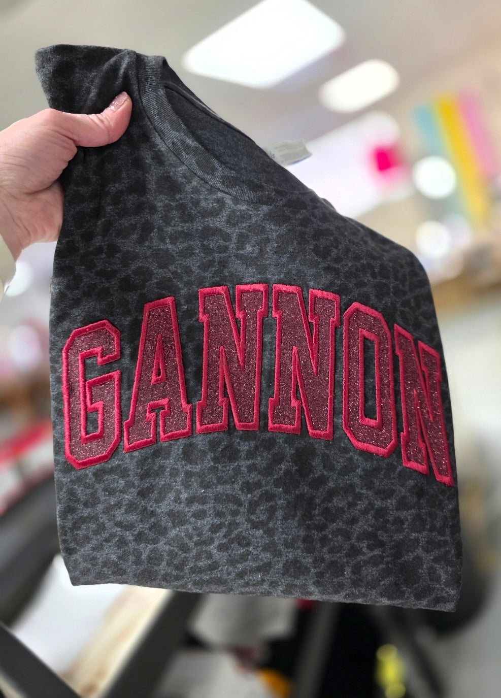 CUSTOM Team Sparkle Leopard Tee