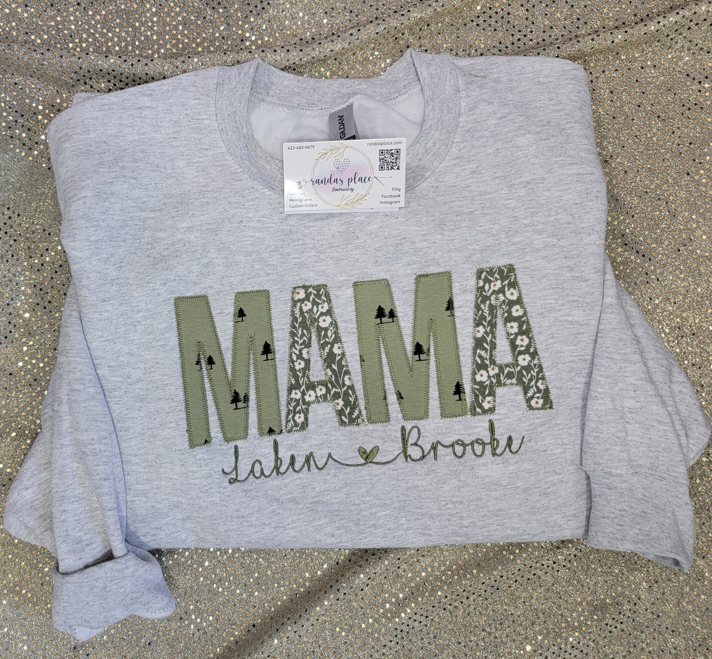 Custom MAMA & NAMES Crewneck with Infant Apparel 3XL-5XL