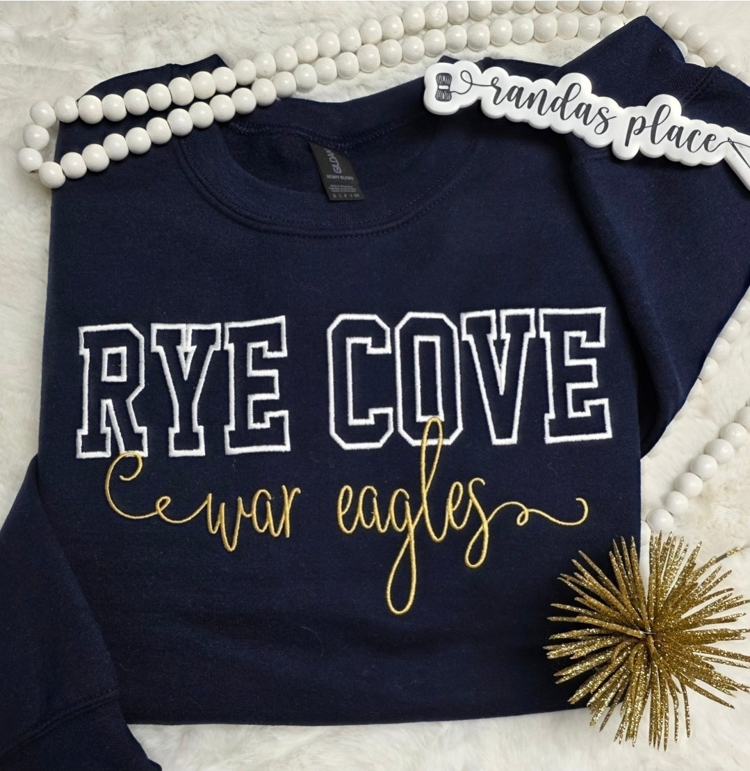 Rye Cove War Eagles Varsity & Script Crewneck