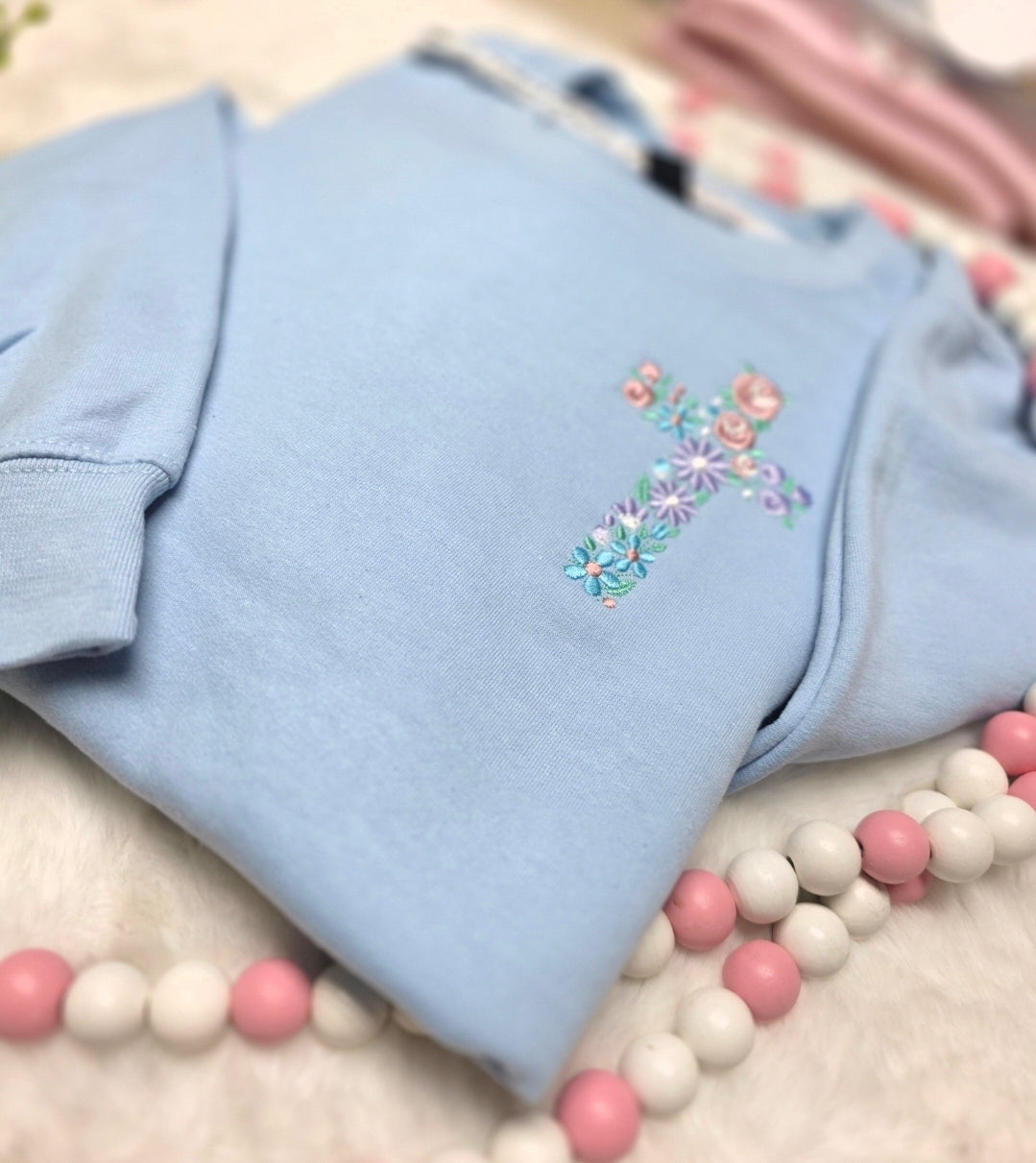 Easter Cross Floral Tee/Sweatshirt