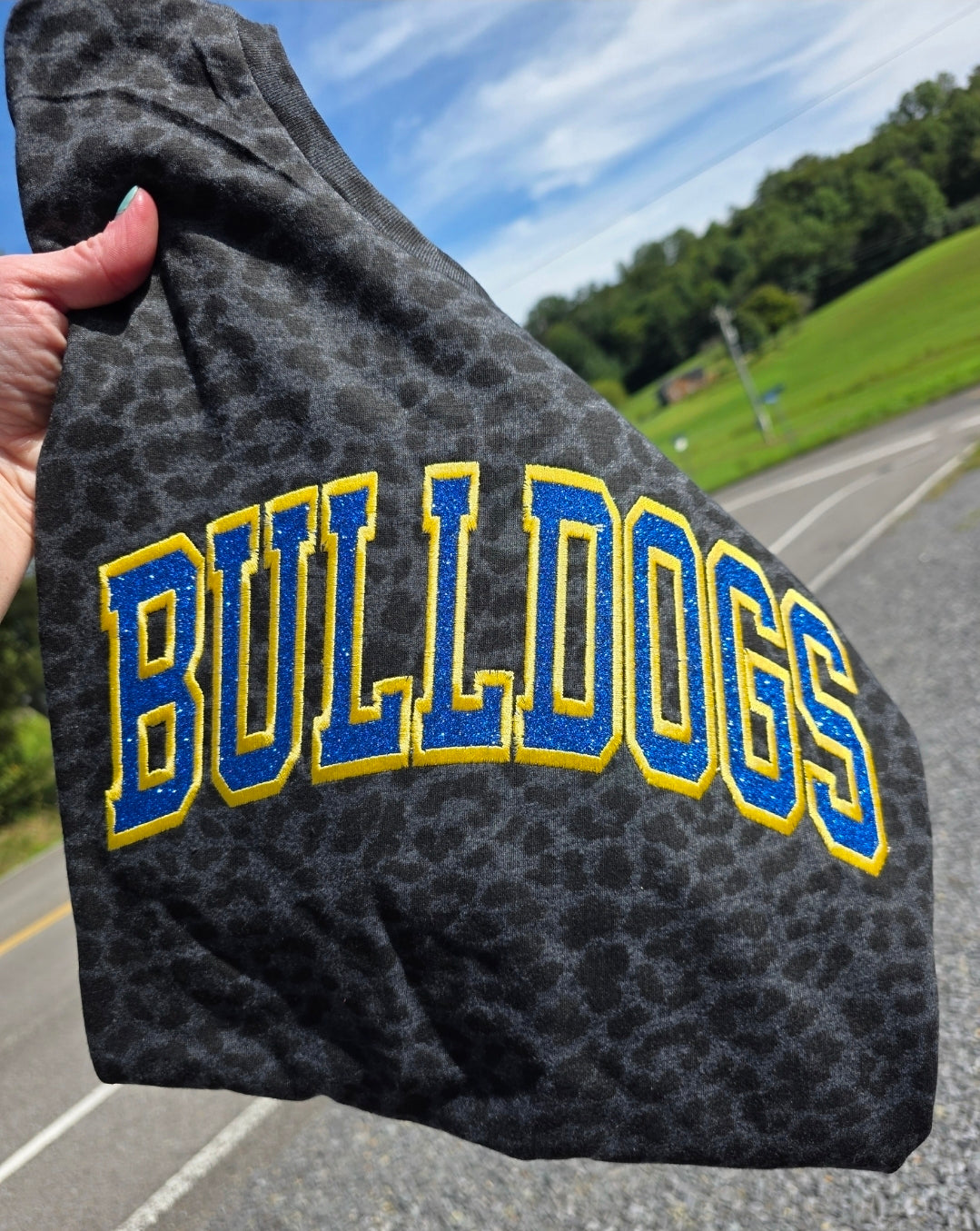 Bulldogs Sparkle Leopard Tee