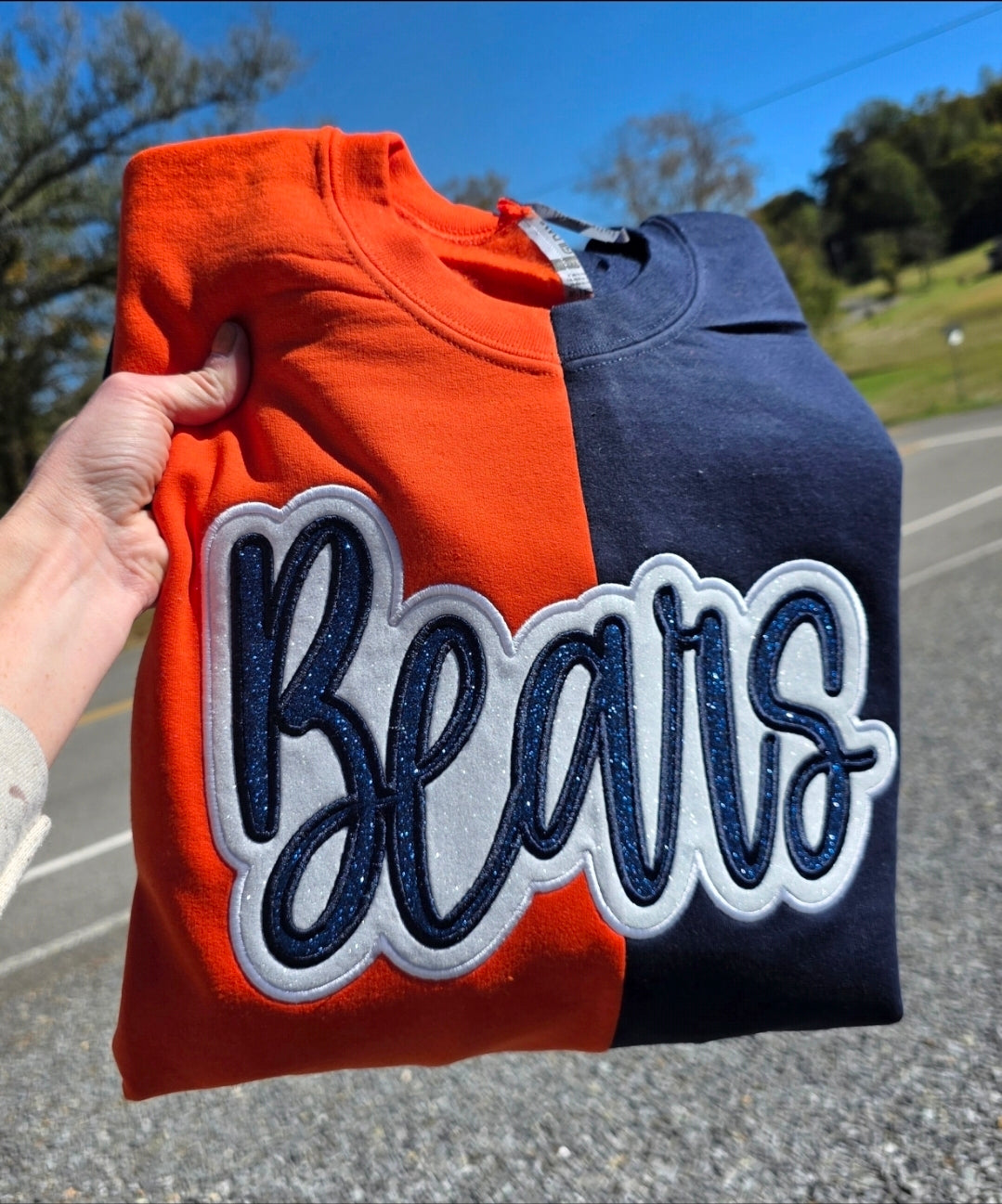 Bears Split Sparkle Crewneck