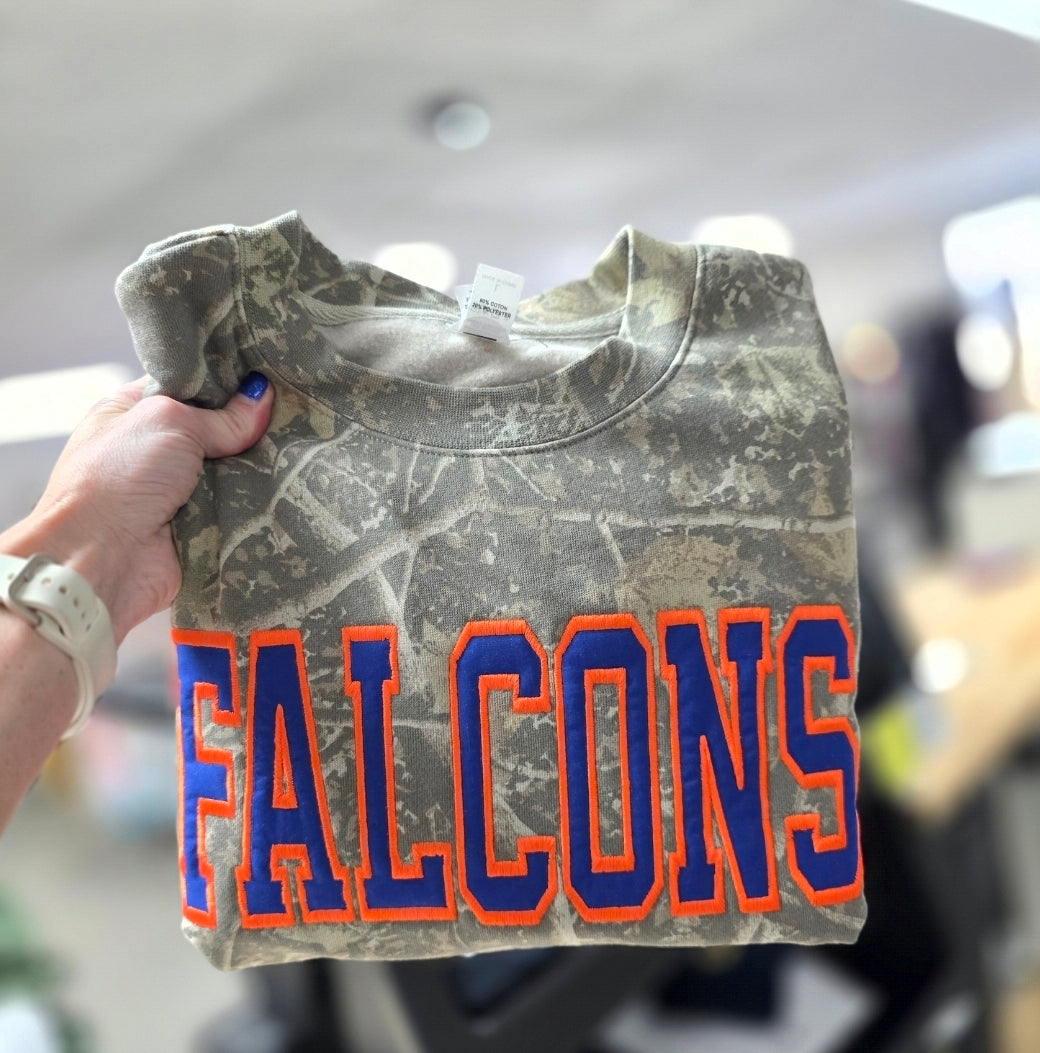 Falcons Varsity Camo Crewneck
