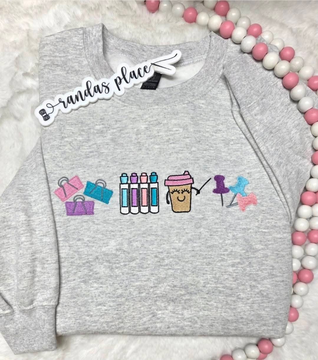 Personalized Teacher Icons Crewneck