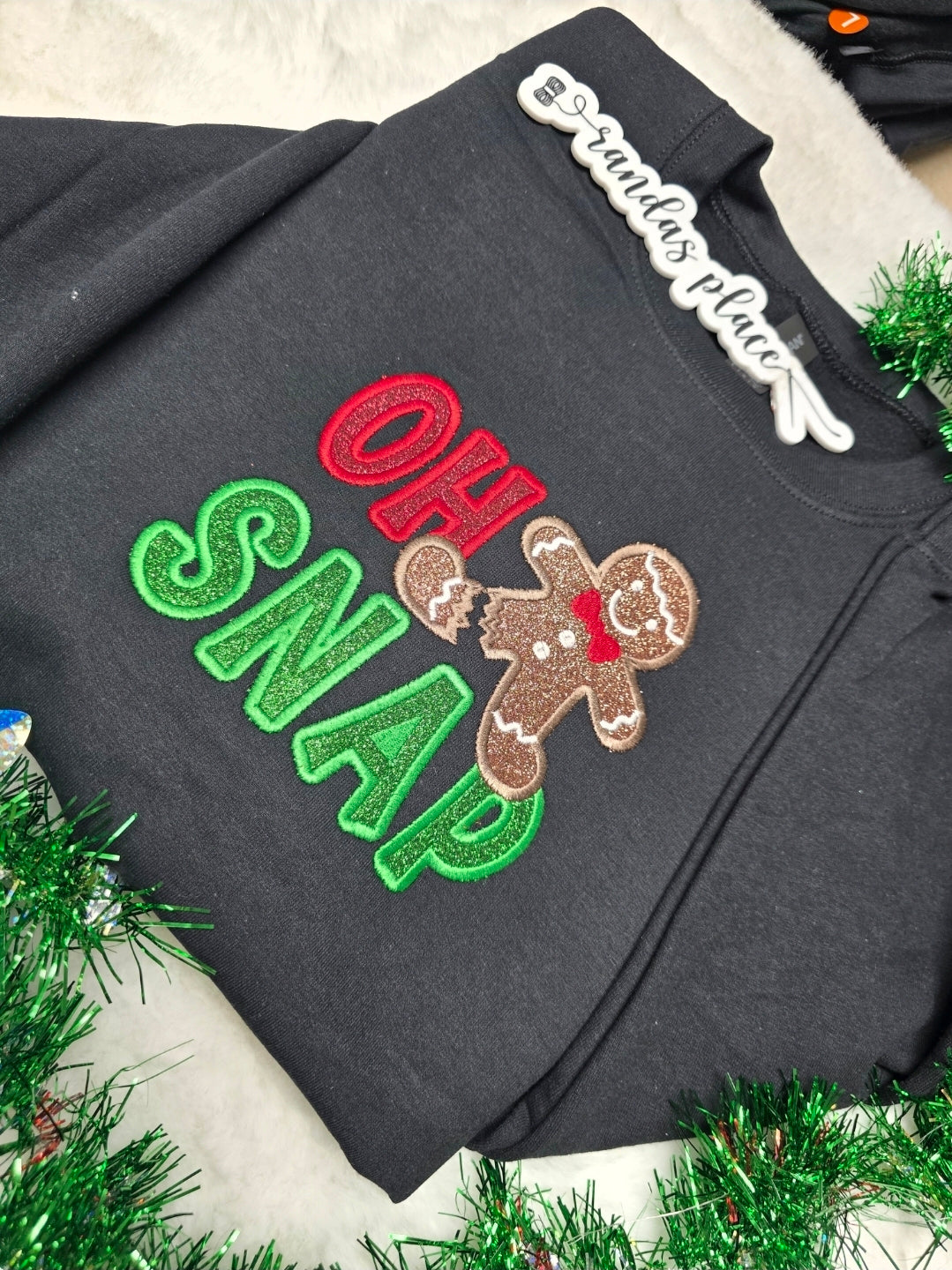 Oh Snap Christmas Gingerbread Crewneck Sweatshirt