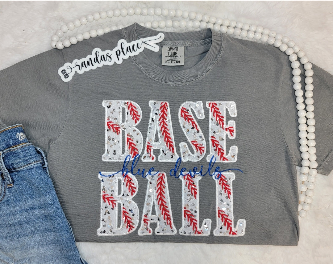 Blue Devils Baseball Comfort Color Tee