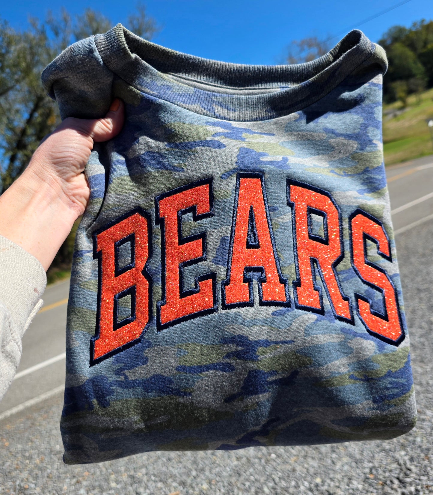 Bears Camo Ladies Crewneck Sweatshirt