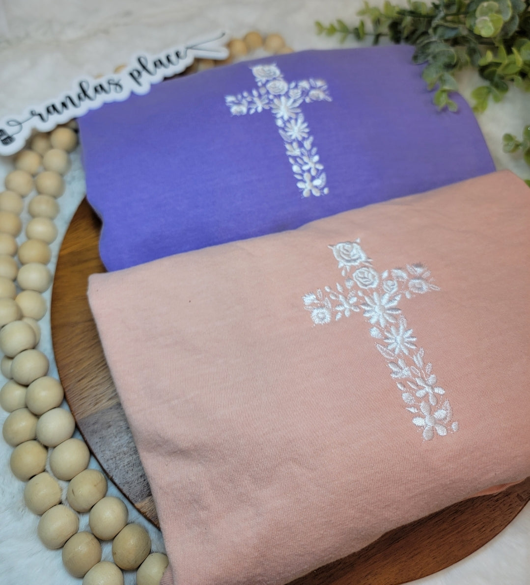 Floral Cross Tee