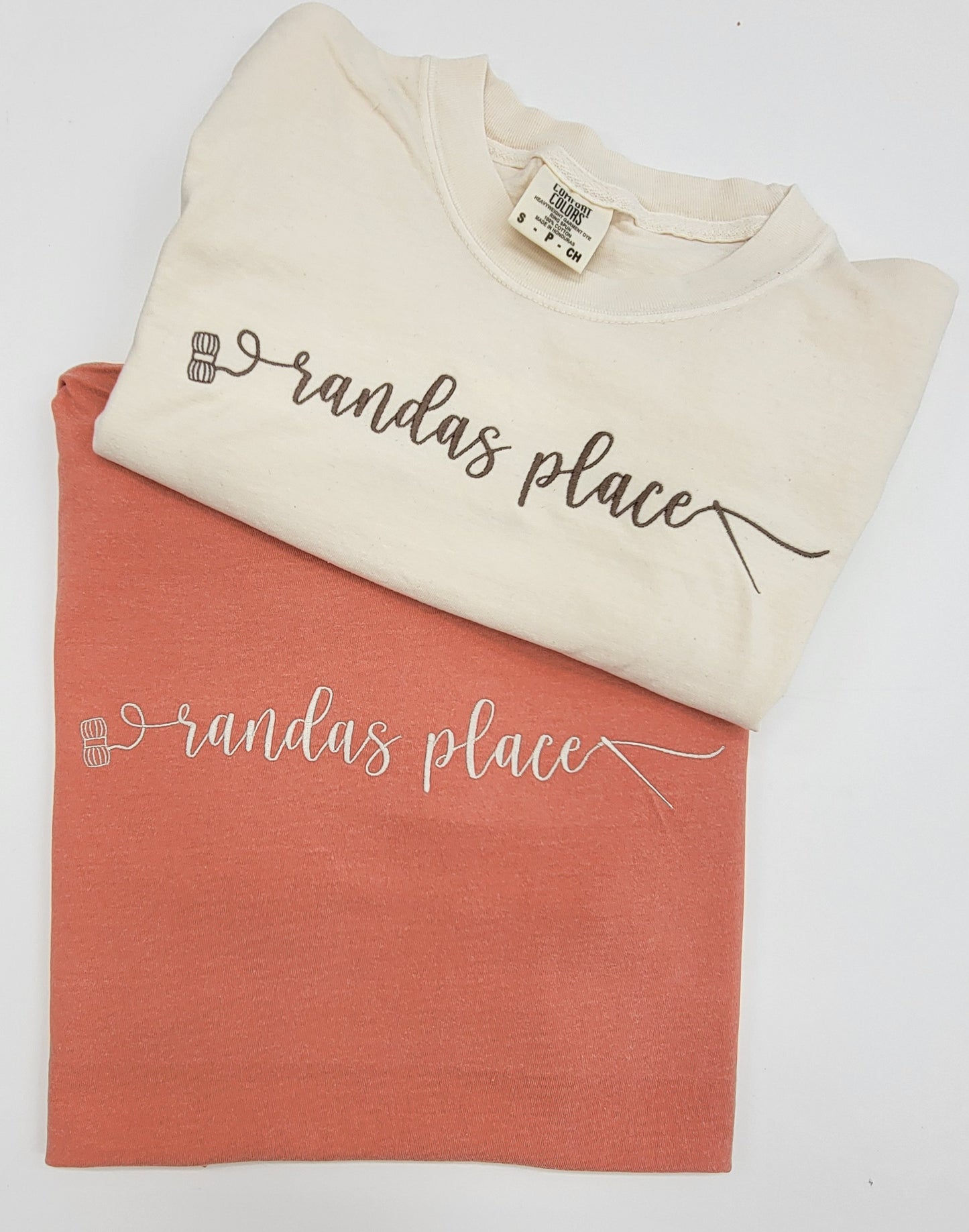 Randas Place Embroidered Comfort Color Tee