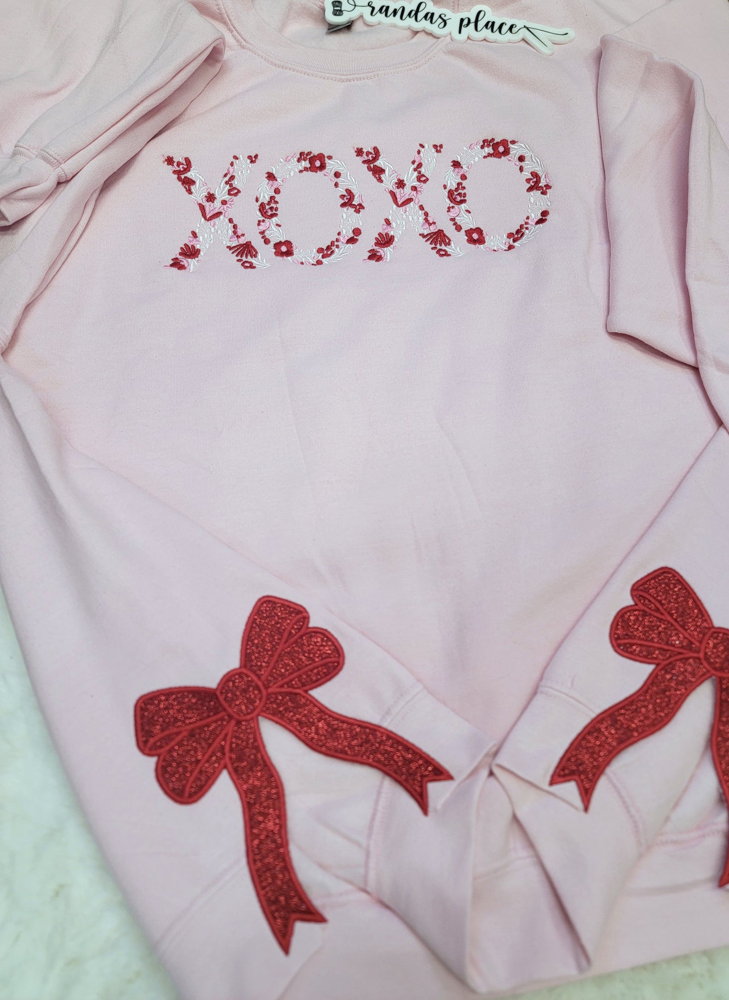 XOXO Floral Bow Crewneck