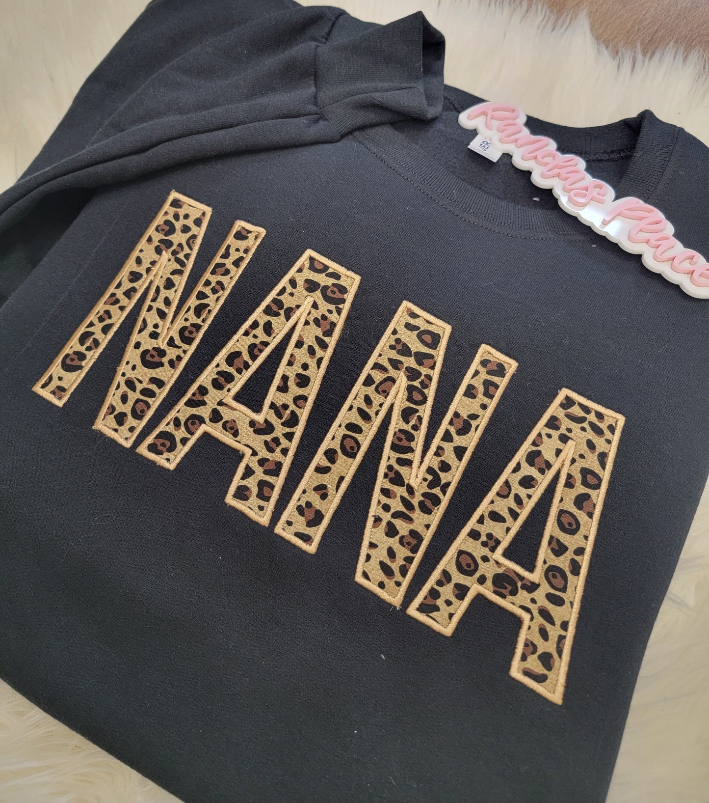 Cheetah Print NANA crewneck