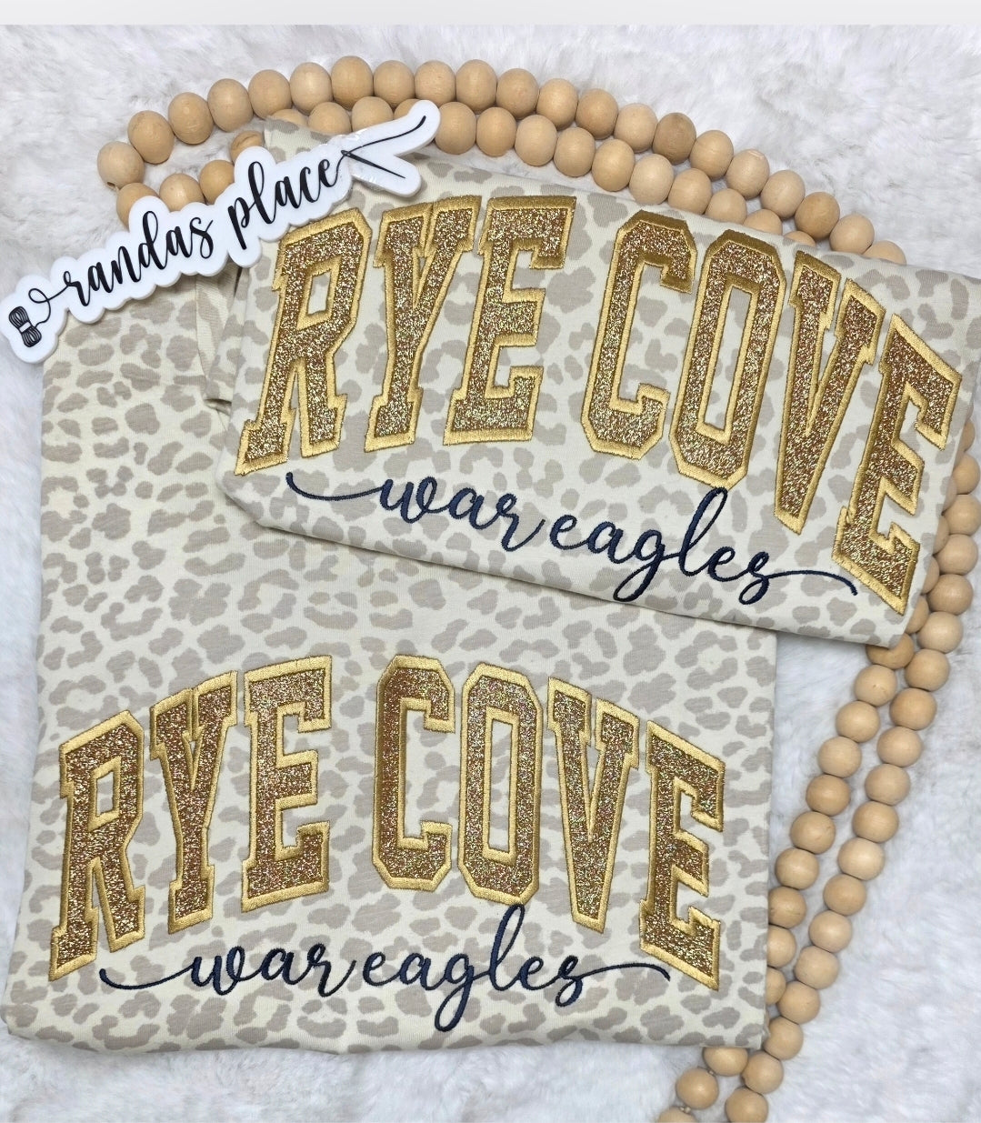 Rye Cove War Eagles Sparkle Leopard Tee