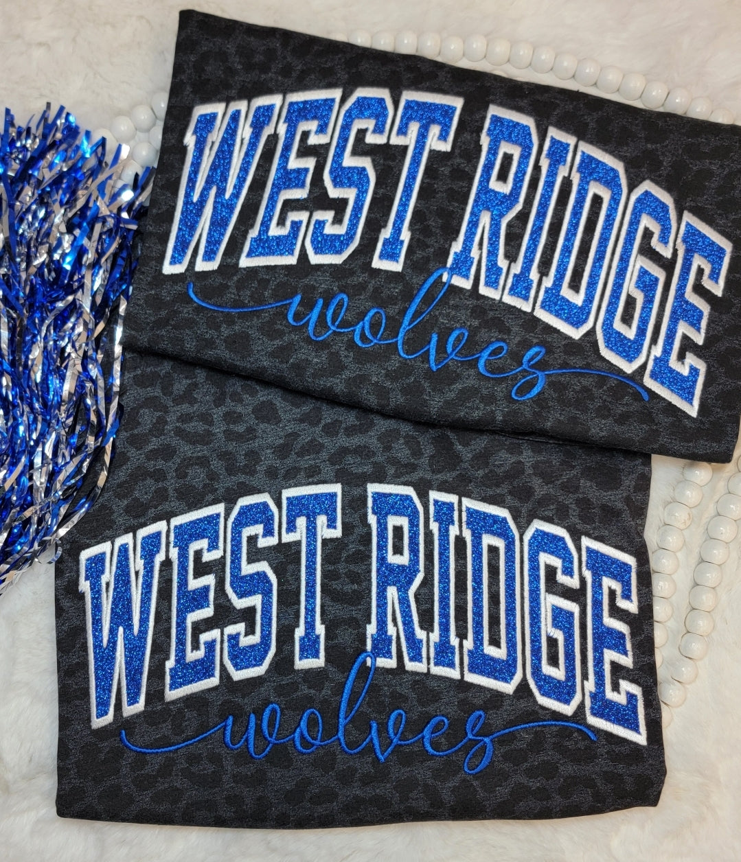 West Ridge Wolves Sparkle Leopard Tee