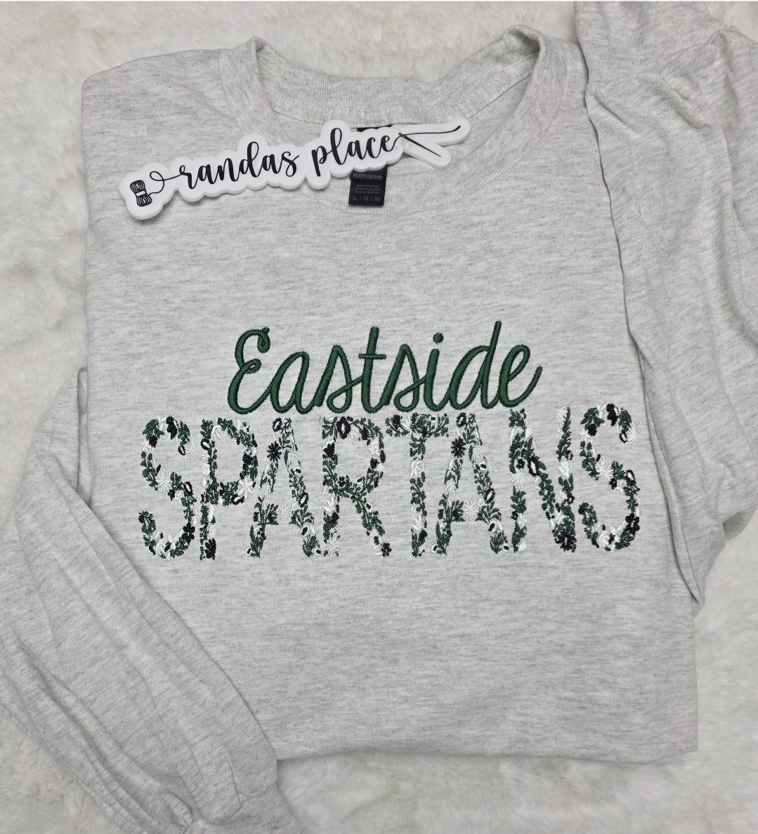 Eastside Spartans Floral Sweatshirt/Tee