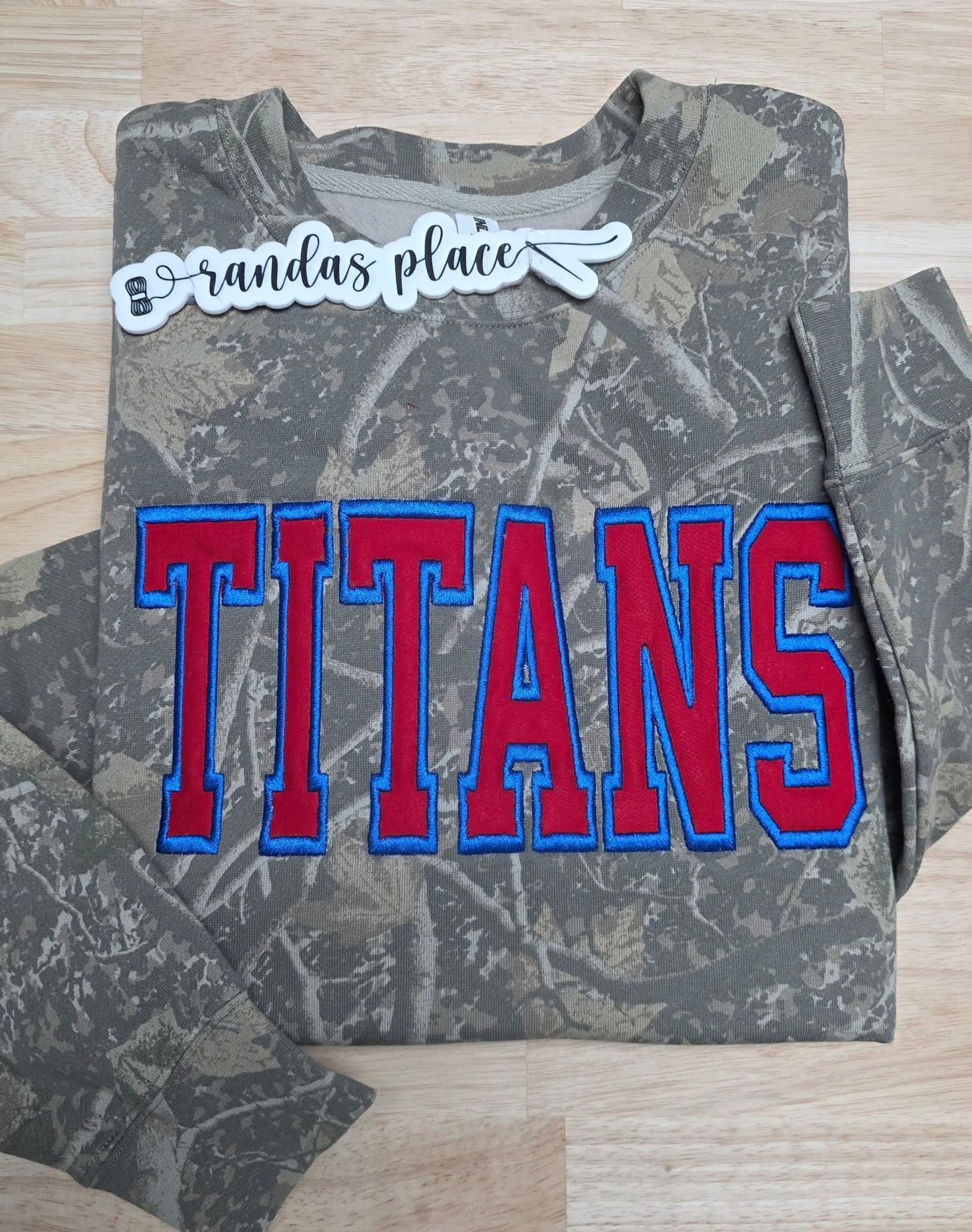 Titans Varsity Camo Crewneck