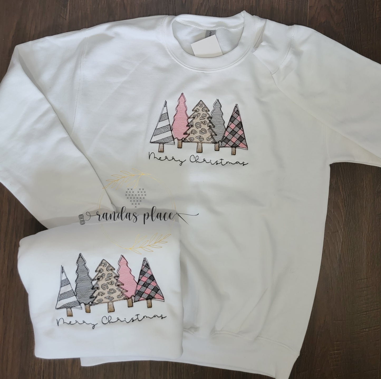 Merry Christmas Trees Crewneck