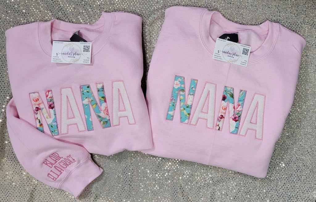 Custom NANA Crewneck with Infant Apparel