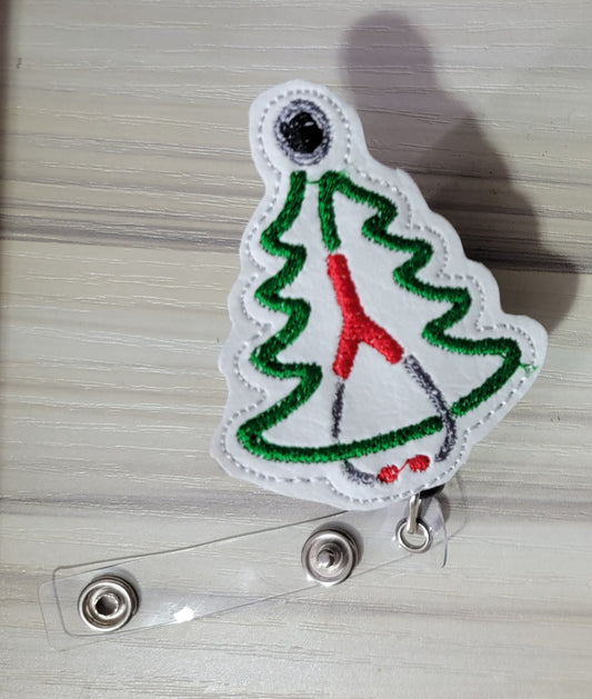 Christmas Tree Stethoscope Badge Reel