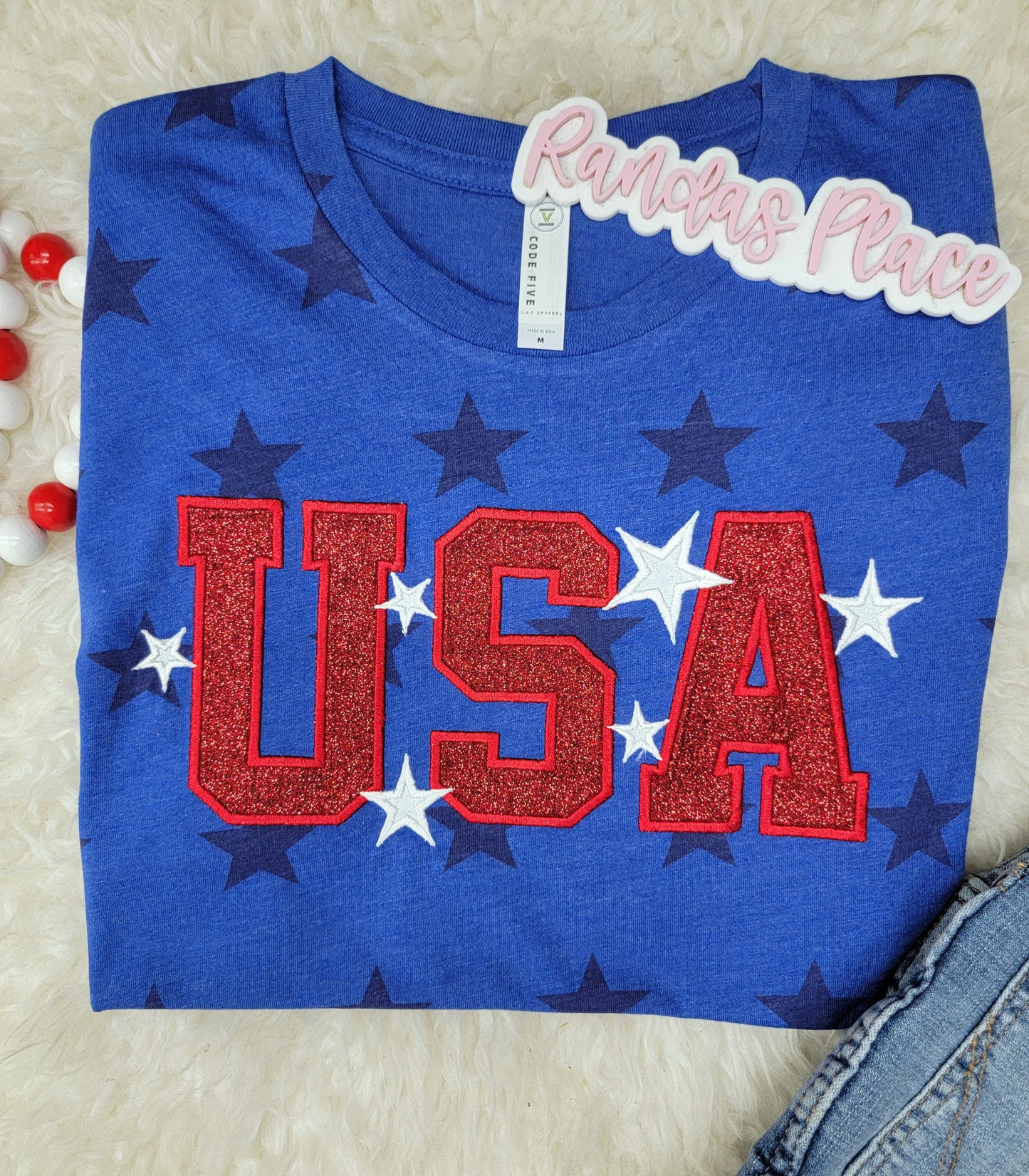 USA Stars July 4th Tee