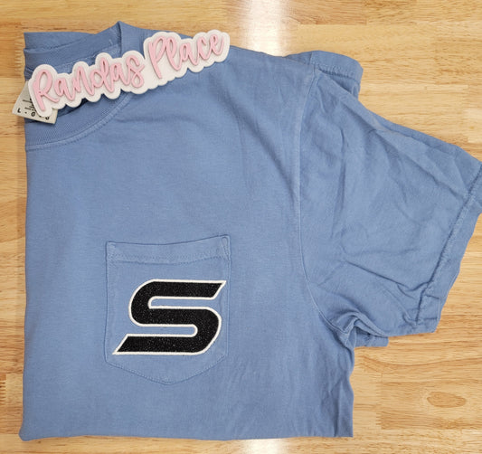 Shockers S Sparkle Comfort Color Pocket Tee