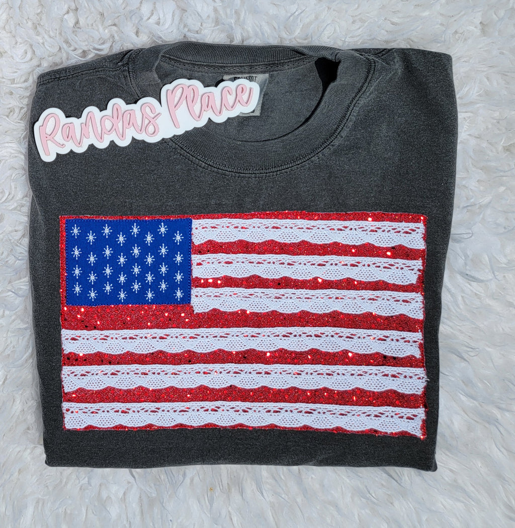 American Flag Ribbon Tee