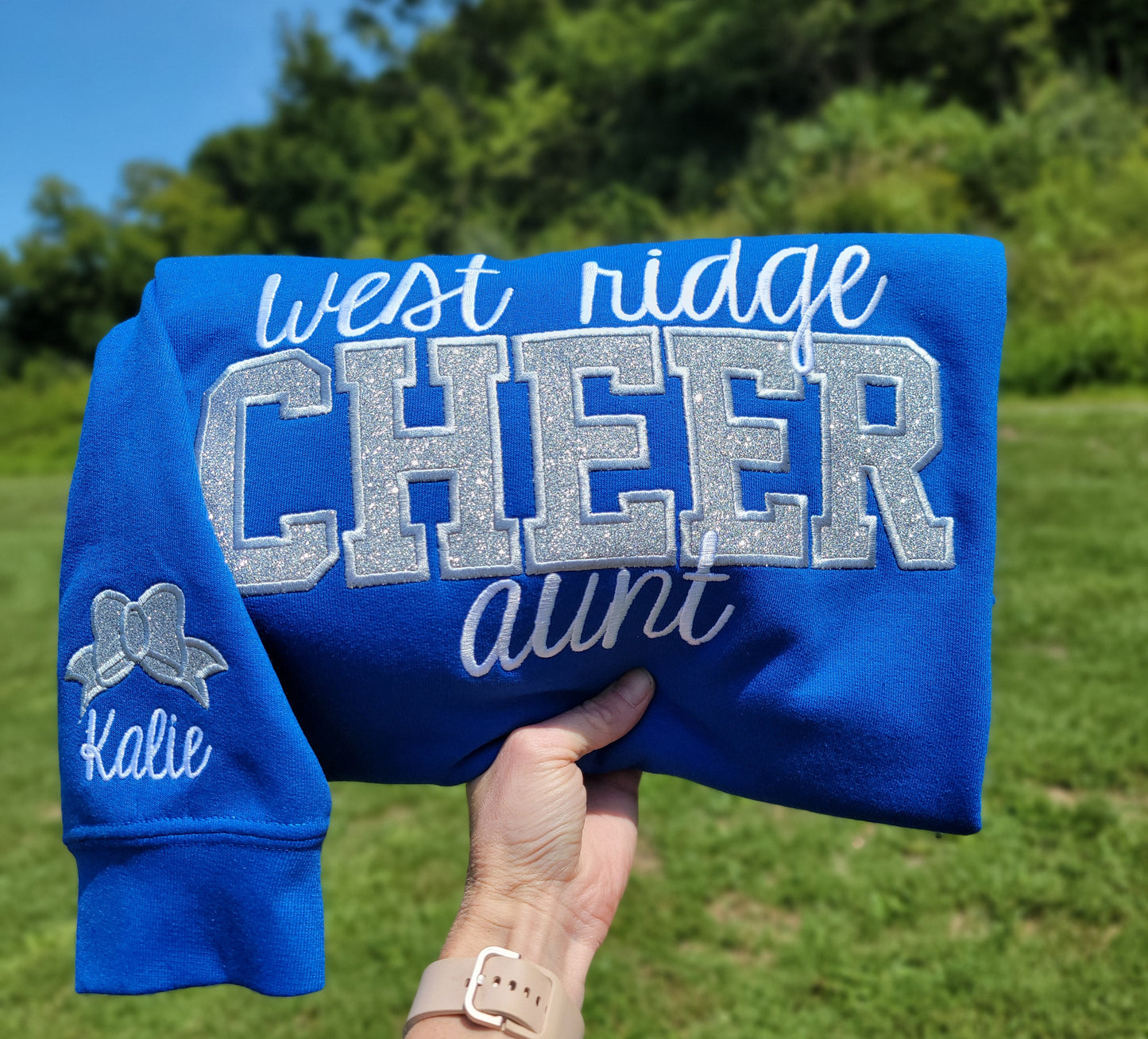 West Ridge Cheer Mom Sparkle Crewneck