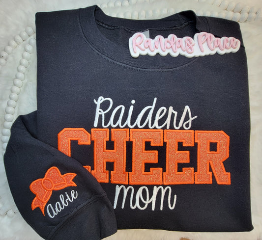 Raiders Cheer Mom Sparkle Crewneck