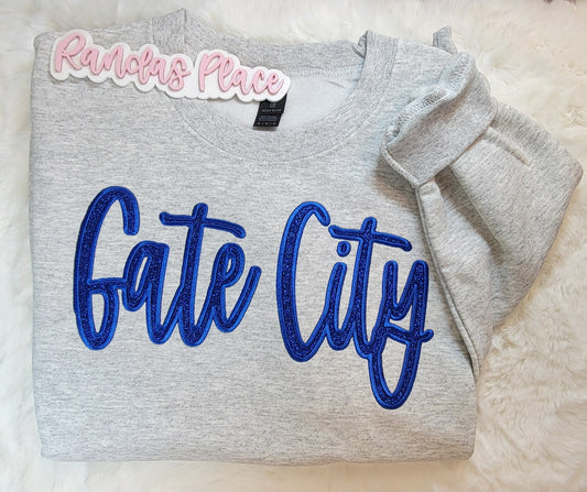 Gate City Script Sparkle Crewneck