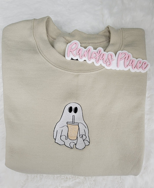 Ghost Iced Coffee Halloween Sweatshirt