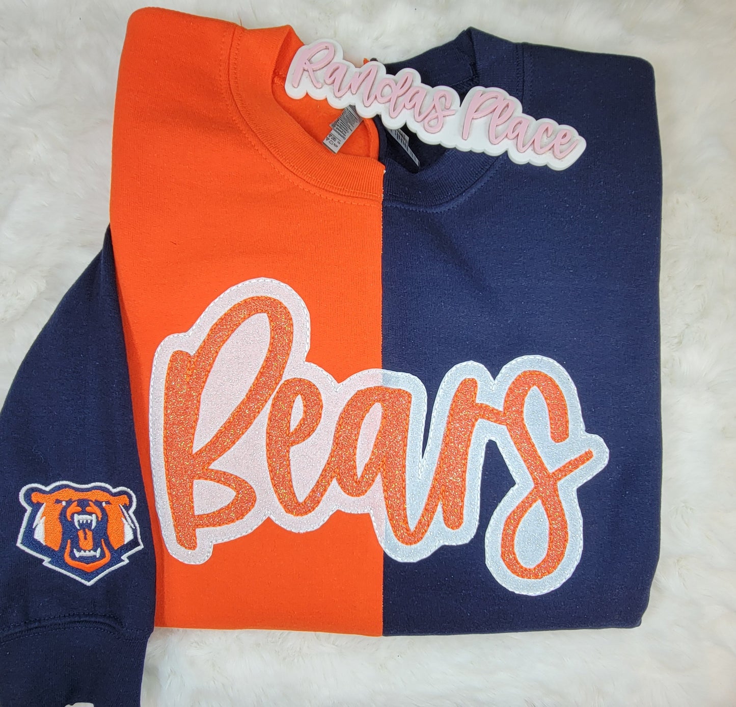 Bears Split Sparkle Crewneck