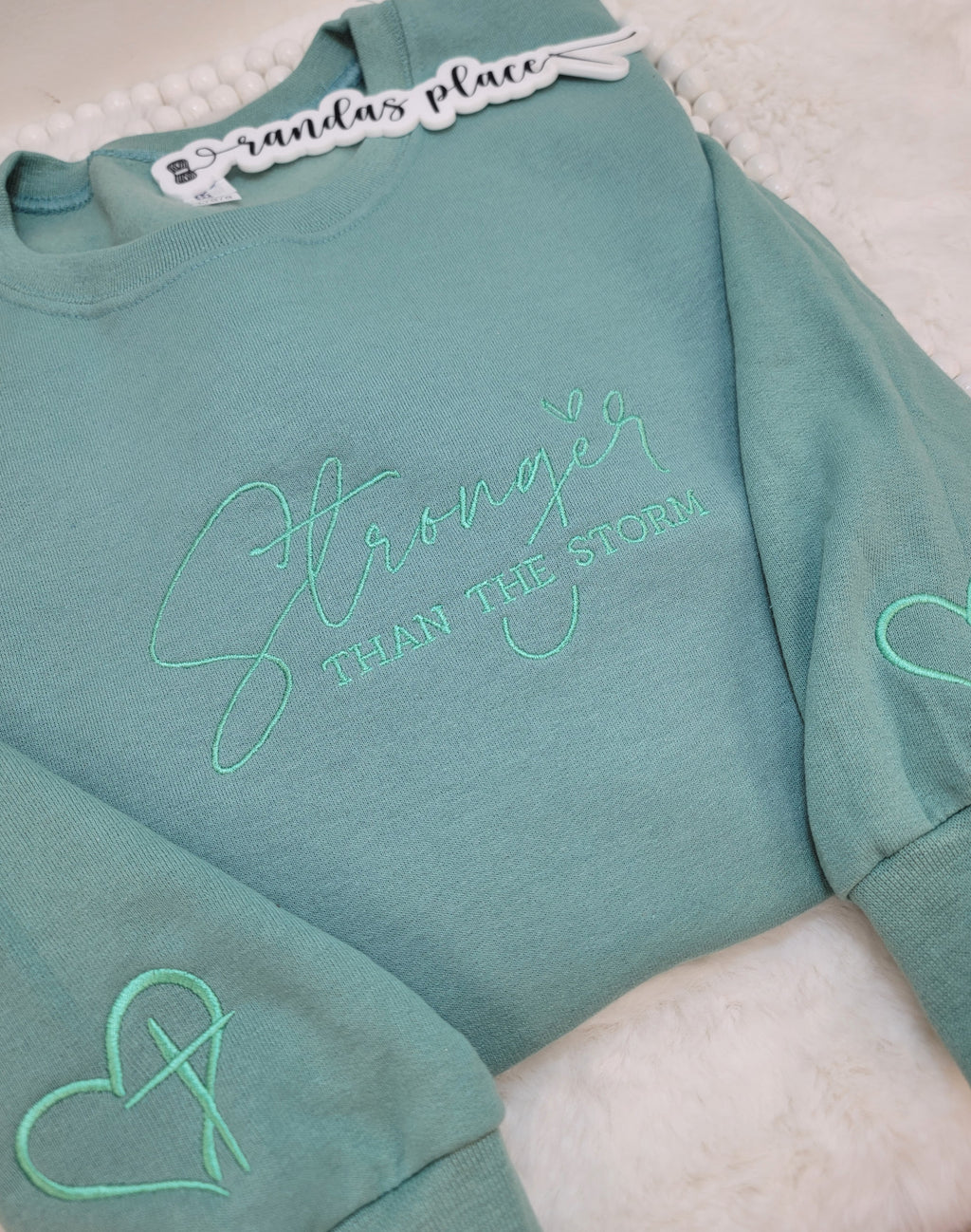 Stronger than the Storm Inspirational Crewneck