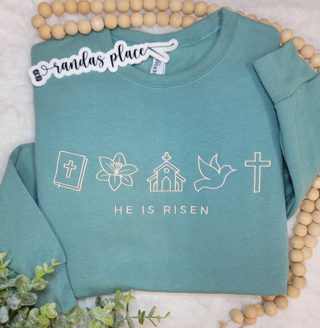 He Is Risen Easter Crewneck