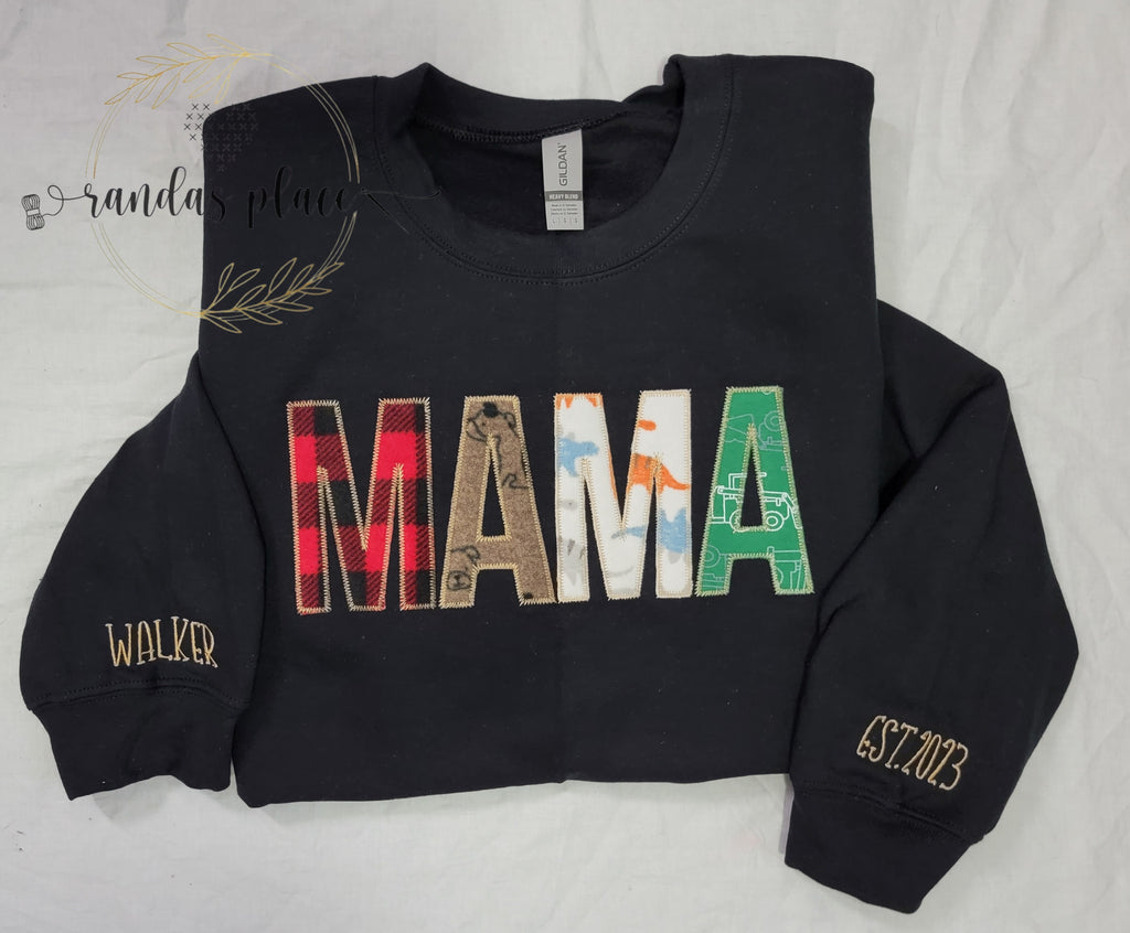 Custom MAMA Crewneck with Infant Apparel