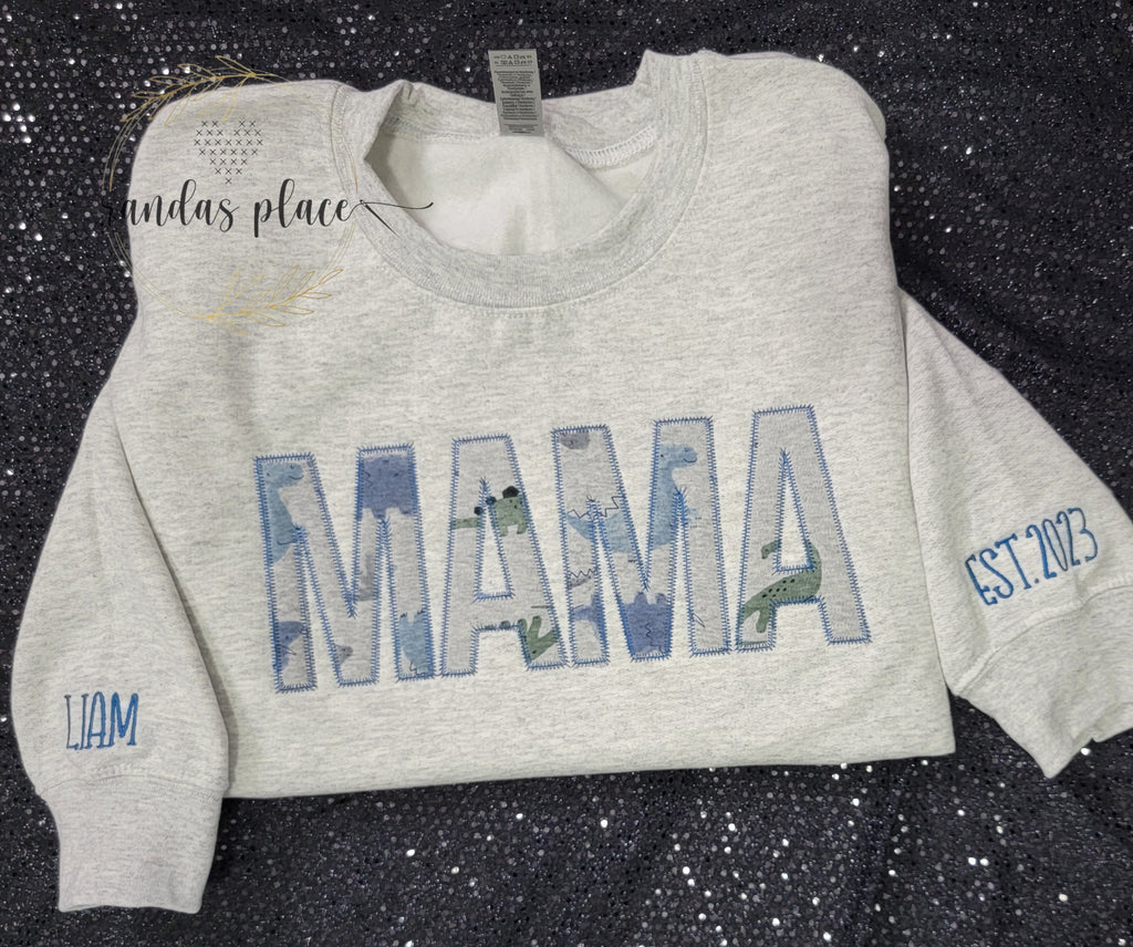 Custom MAMA Crewneck with Infant Apparel 3XL-5XL