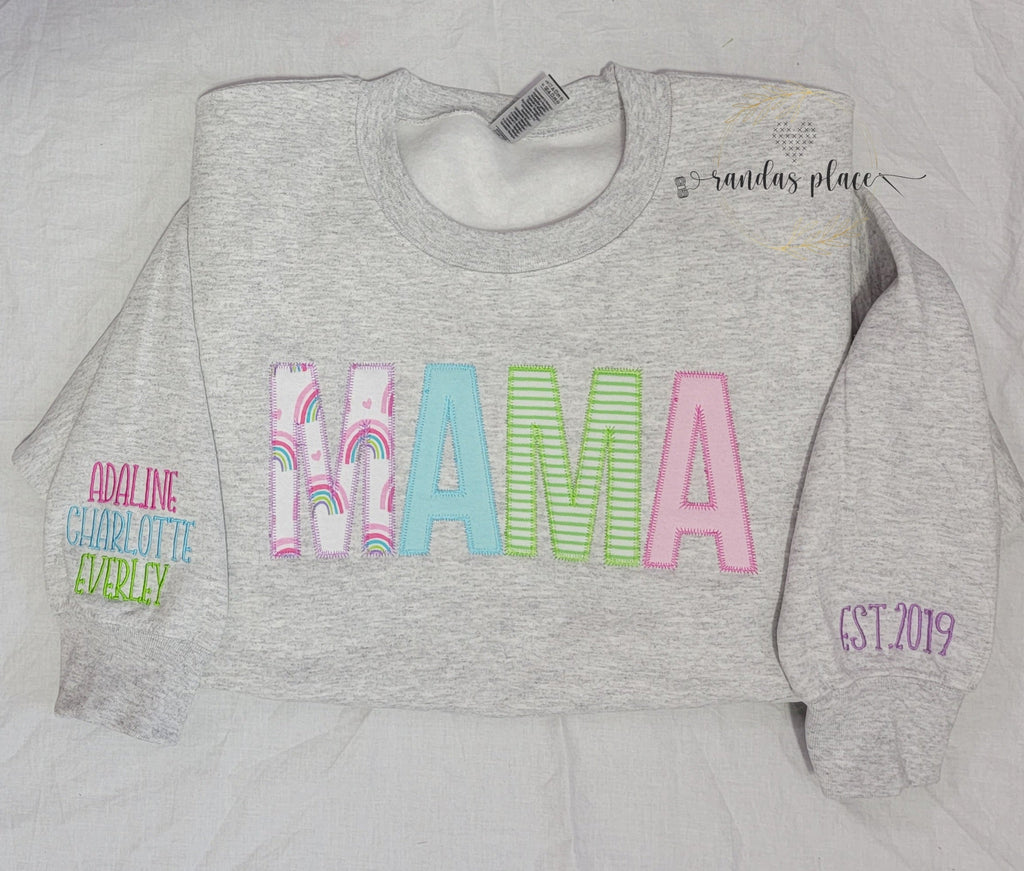 Custom MAMA & NAMES Crewneck with Infant Apparel 3XL-5XL