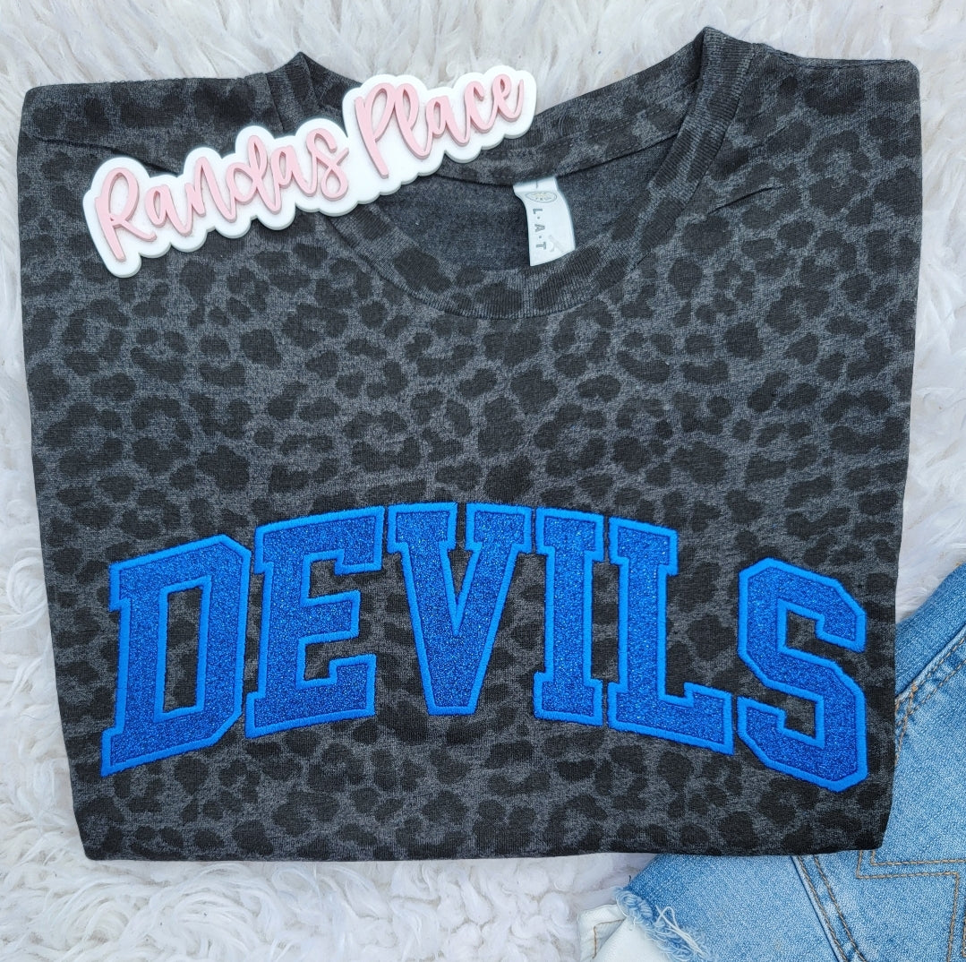 Devils Sparkle Leopard Tee