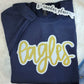 Eagles Sparkle Script Crewneck