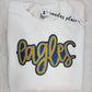 Eagles Sparkle Script Crewneck