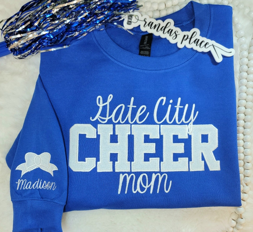 Gate City Cheer Mom Sparkle Crewneck