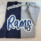 Rams Split Sparkle Crewneck