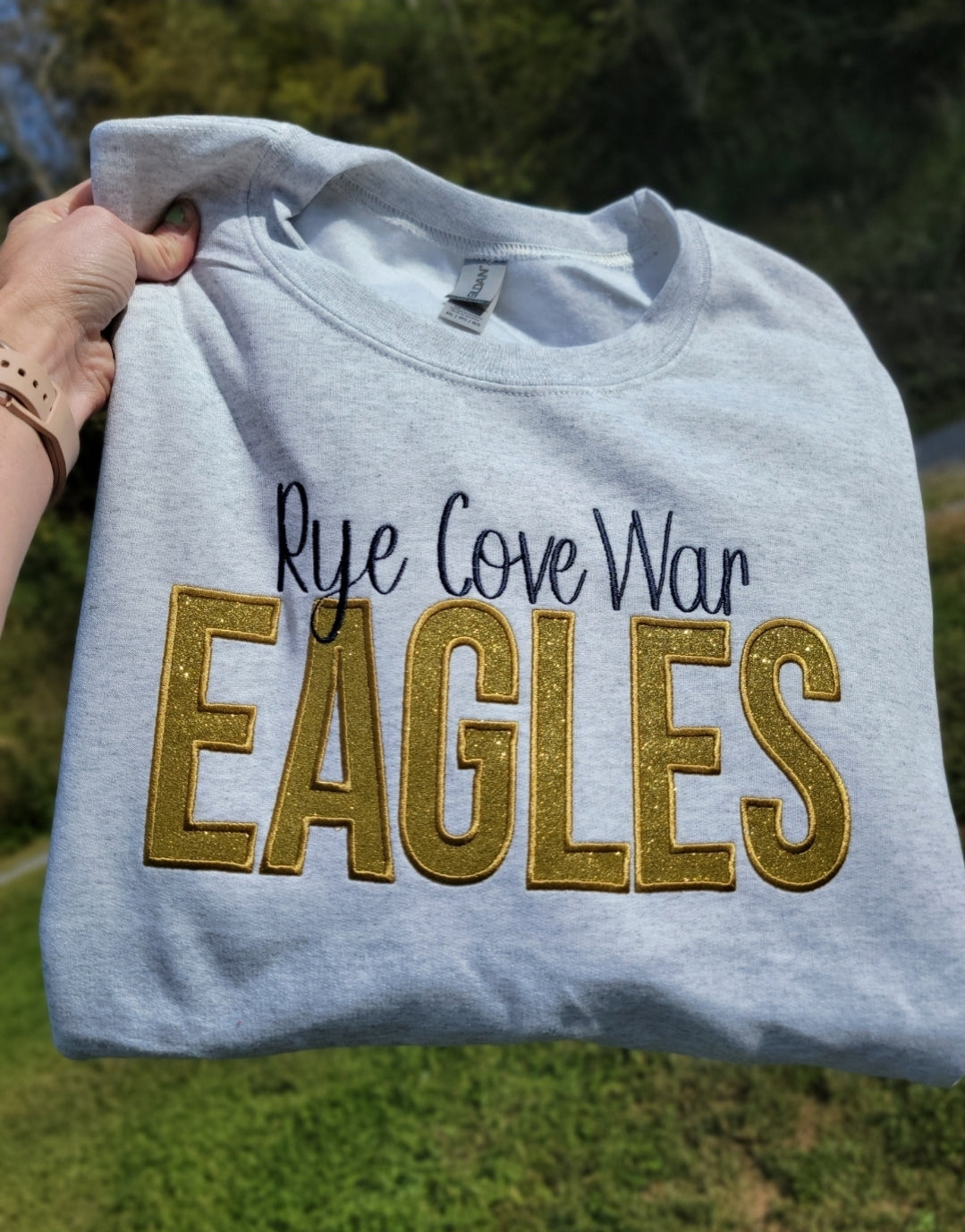 Rye Cove War Eagles Sparkle Crewneck