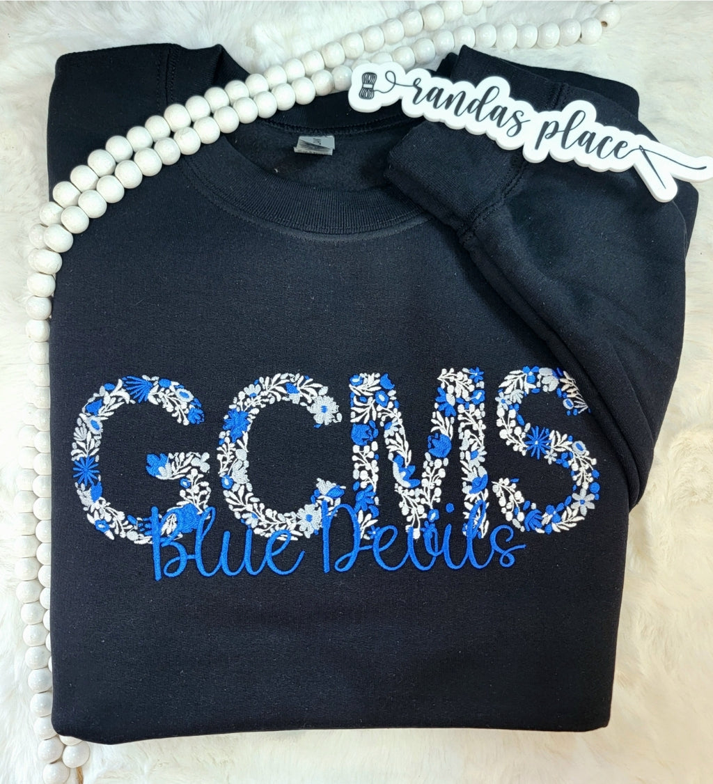 Gate City Middle Devils Floral Crewneck