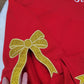 Merry Christmas Sparkle Split Side Bow Crewneck