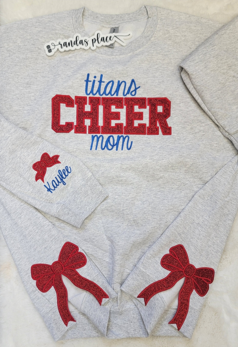 Titans Cheer Mom Sparkle Crewneck